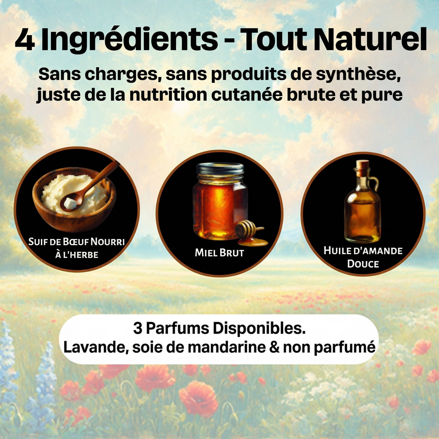 Baume Visage au Suif et Miel Brut