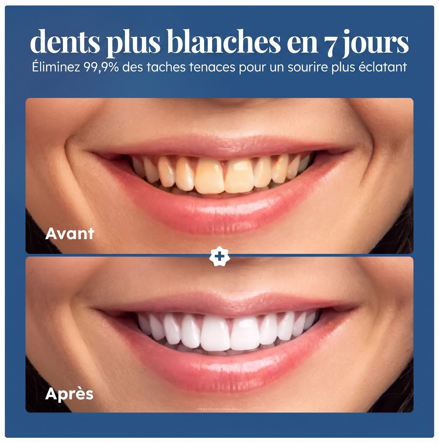 Poudre de blanchiment des dents triple action