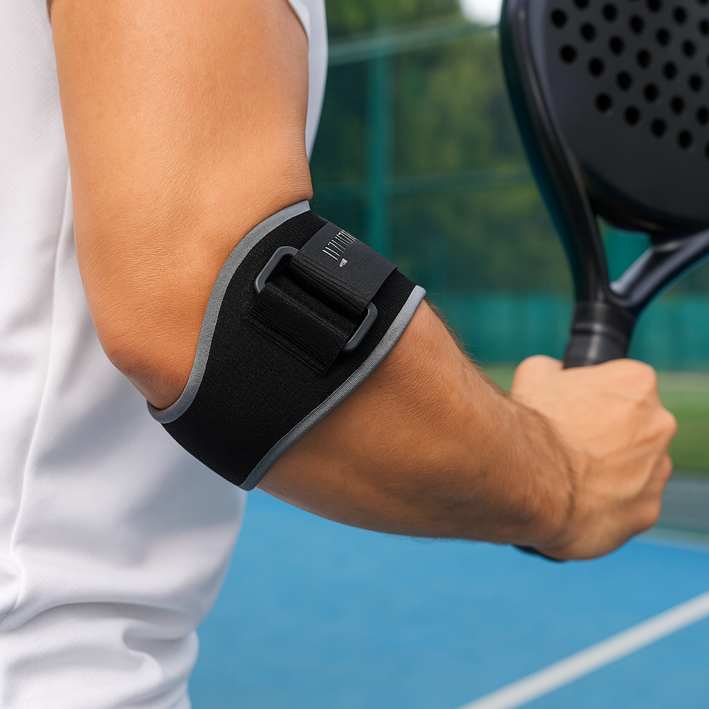 PadelGuard™ — Libérez votre bras, retrouvez le plaisir de jouer